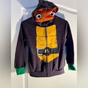 Kids Ninja Turtle Hoodie - Black and Green